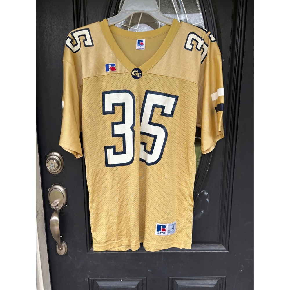 Vintage Russell Athletic Georgia Tech Yellow Jackets Football Jersey 35 Mens M